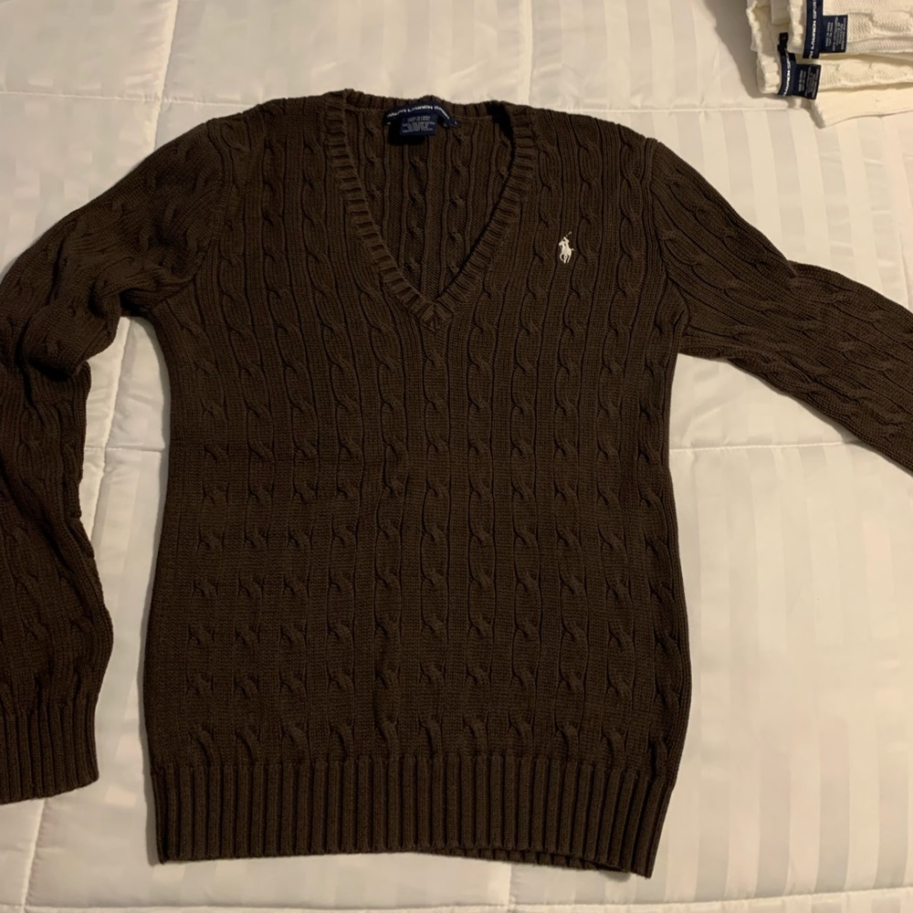 Large, Brown, Ralph Lauren sweater